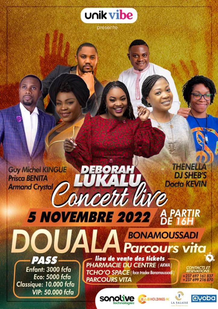 Deborah Lukalu en concert live à Douala