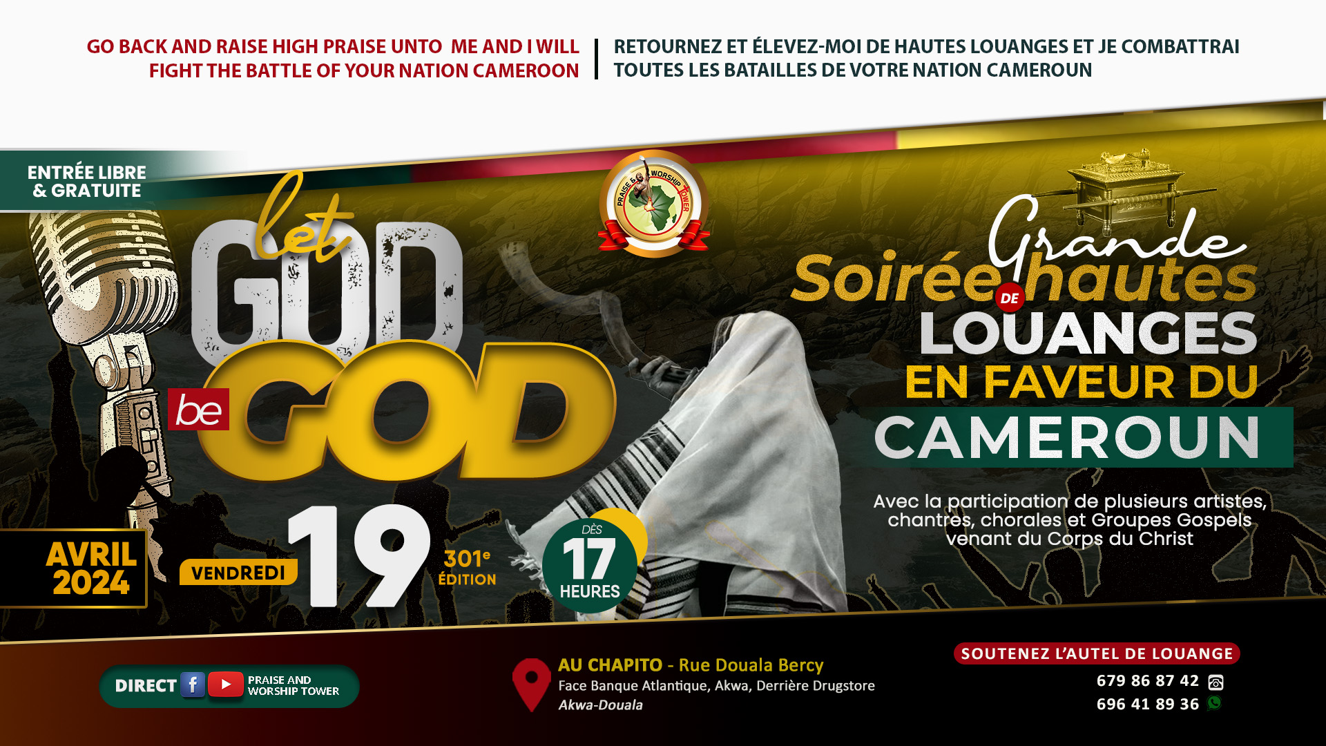 301e édition des soirées de hautes louanges en faveur du Cameroun