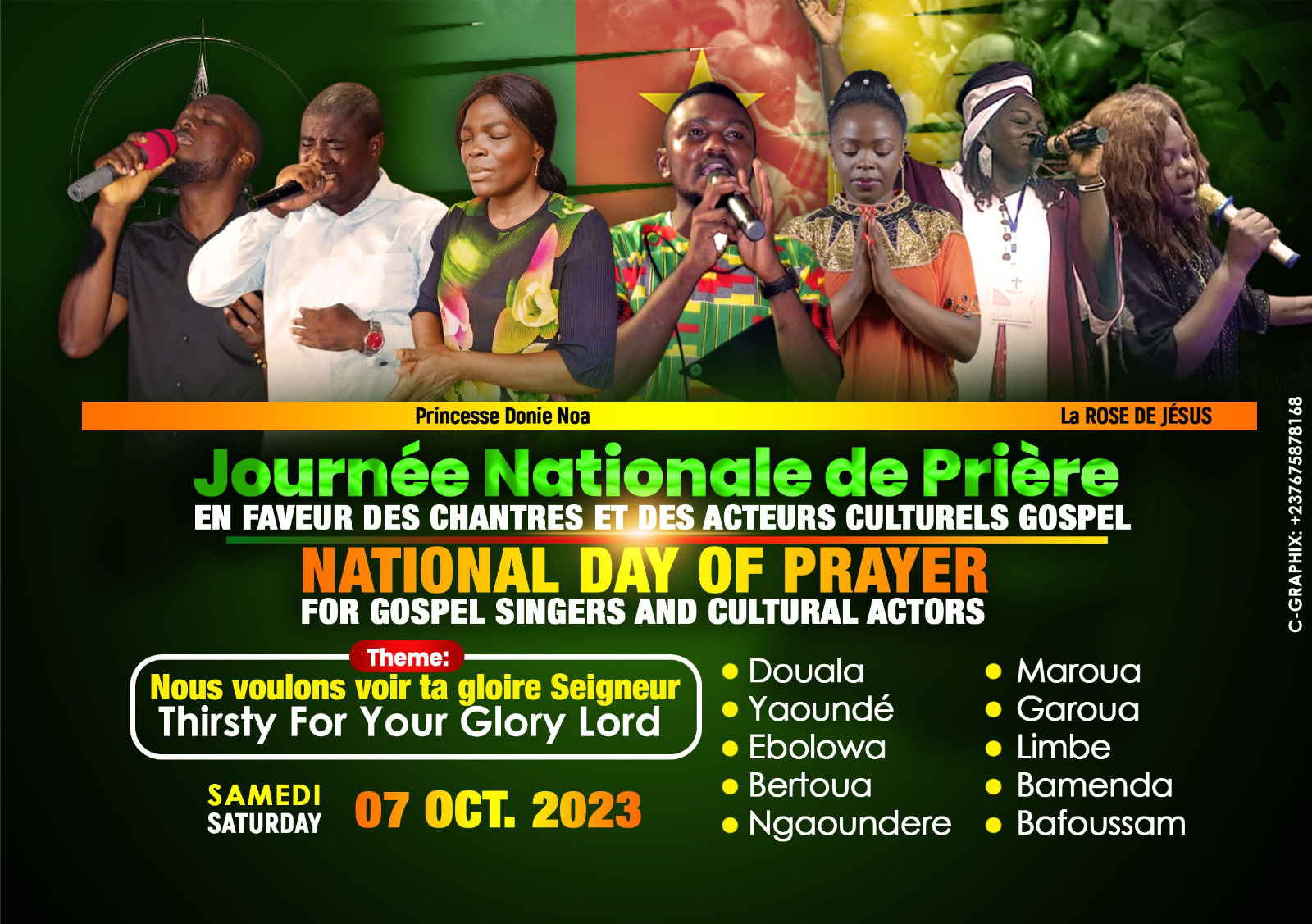 Journée nationale de prière en faveur des chantre et des acteurs culturels gospel