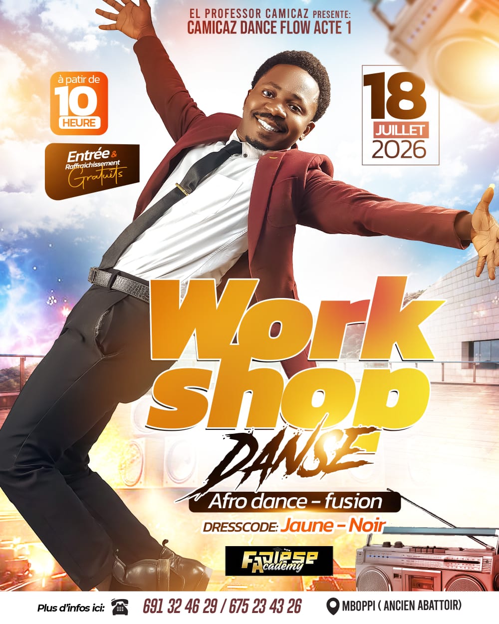 CAMICAZ DANCE FLOW: THE WORKSHOP THAT WILL IGNITE MBOPPI