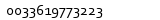  0033619773223