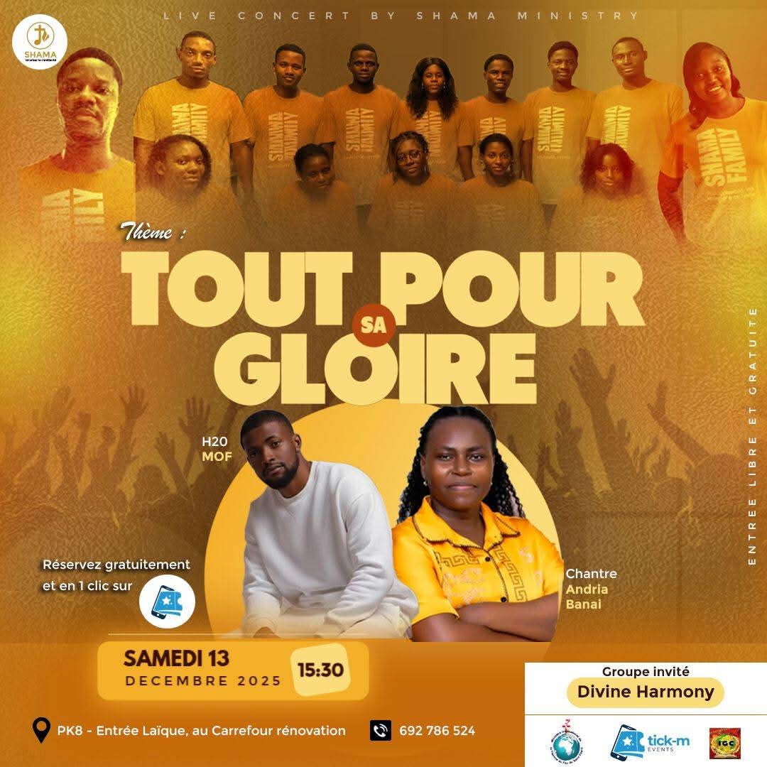Concert Live de SHAMA Ministry : "Tout pour Sa Gloire"