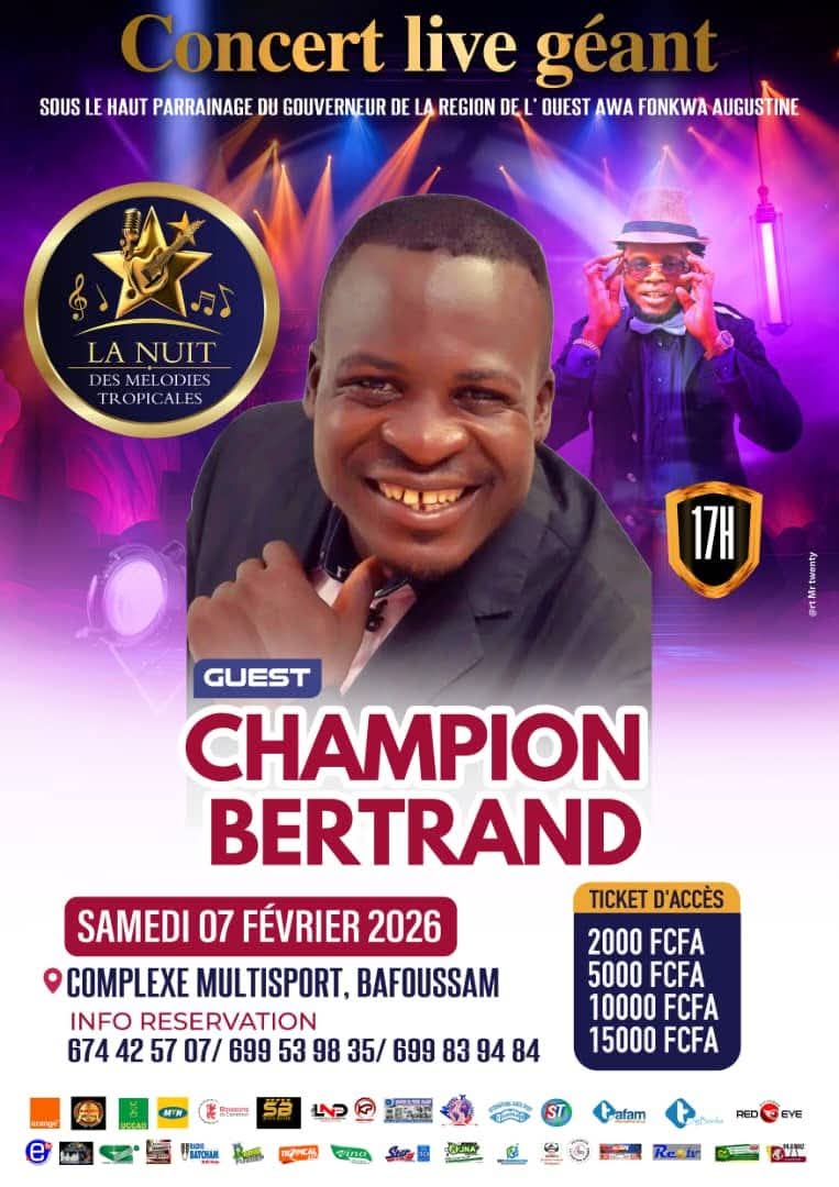Giant Gospel Concert: Champion Bertrand featured in Bafoussam