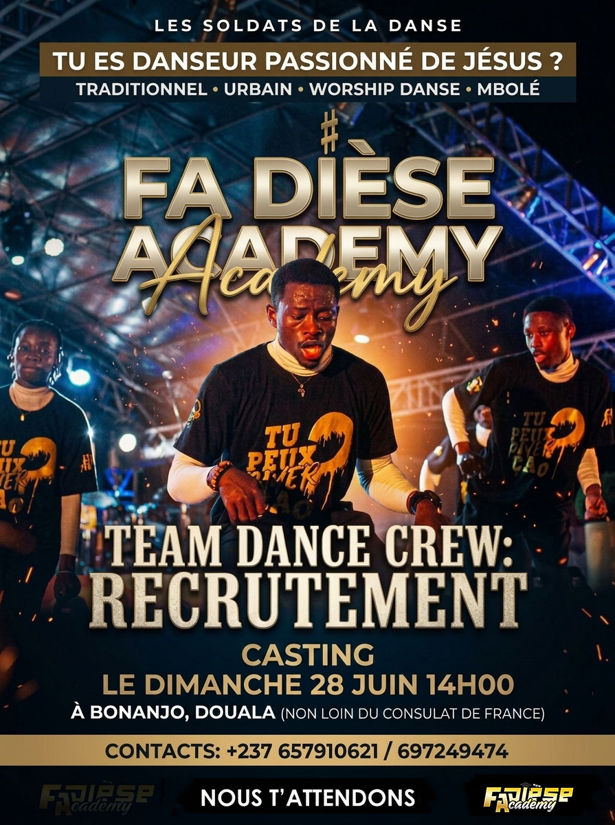 "Tu danses pour Jésus ? Fa Dièse Academy t'attend — Viens montrer ce que tu vaux !"