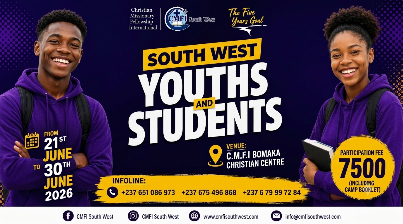 "The Five Years Goal" : CMFI"The Five Years Goal" — CMFI South West Rallies Its Youth at Bomaka South West convoque sa jeunesse à Bomaka