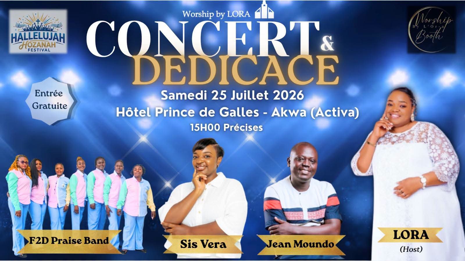 Concert & Dédicace de LORA : une grande célébration de la louange à vivre ce Samedi 25 juillet à Douala