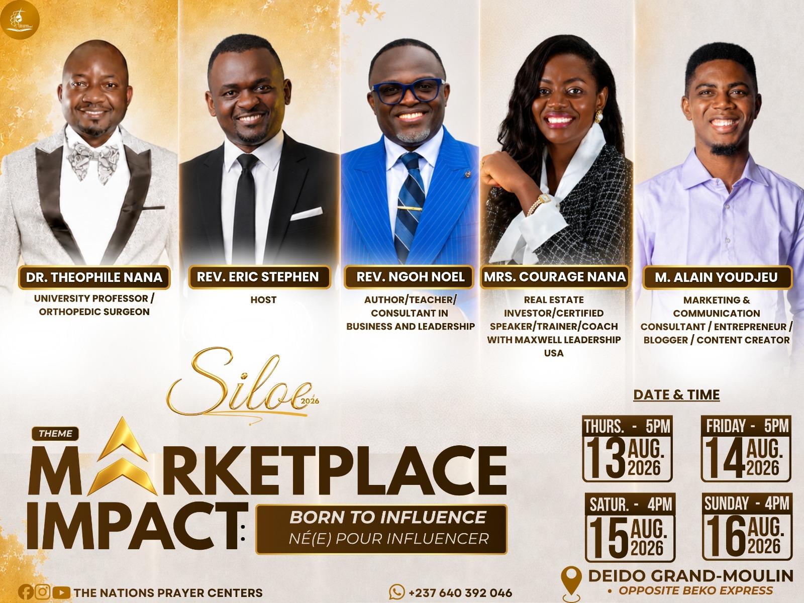 Siloé 2026 : « Marketplace Impact » réunit cinq intervenants à Douala du 13 au 16 août