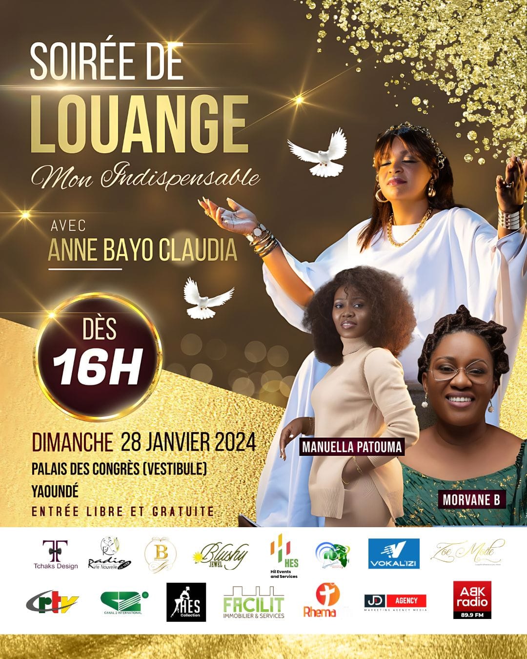 Soirée de louange mon indispensable avec Anne Bayo Claudia &agrave; Yaoundé