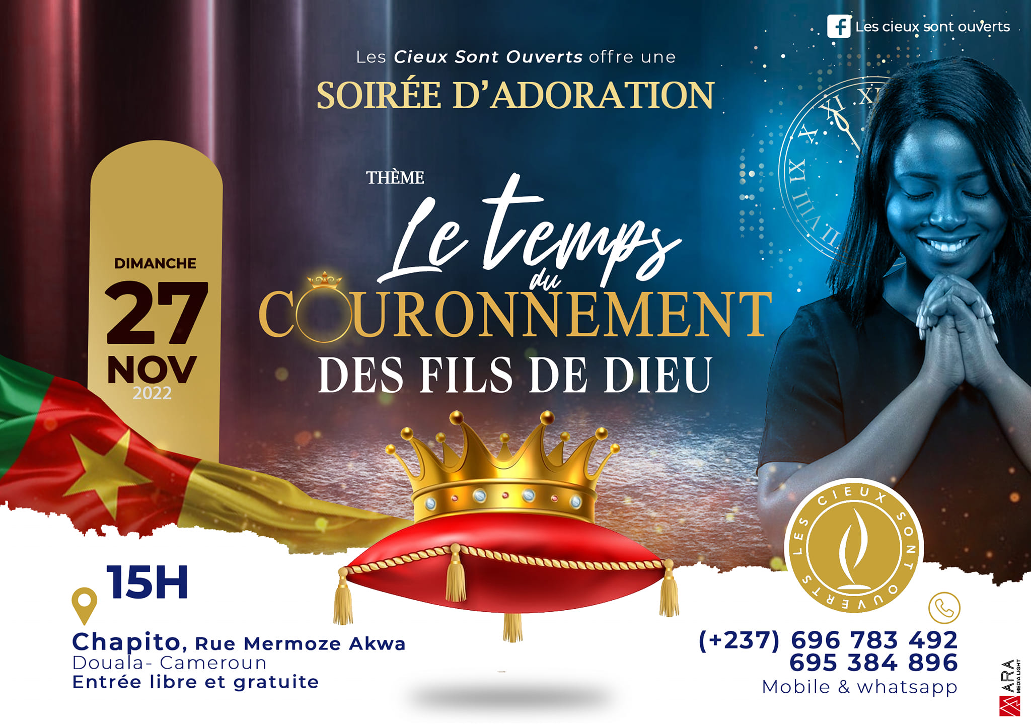 Soirée d'adoration, le temps du couronnement des fils de Dieu