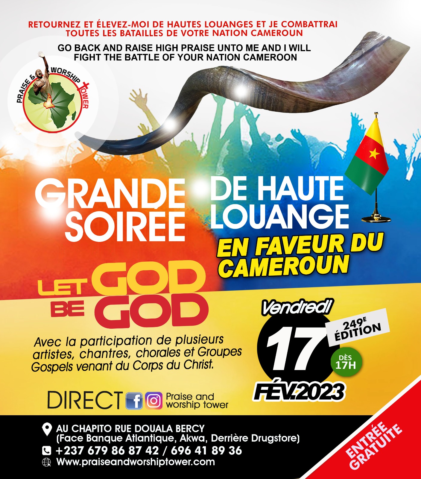 249e édition des soirées de hautes louanges en faveur du Cameroun